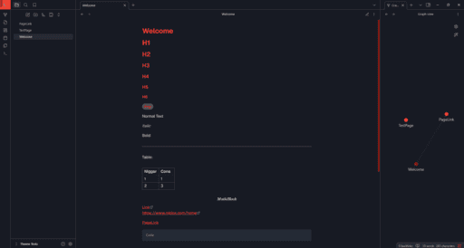 Minimal Red Obsidian theme screenshot