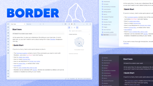 Border Obsidian theme screenshot