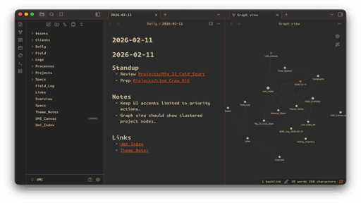 Utility Materials Obsidian theme screenshot