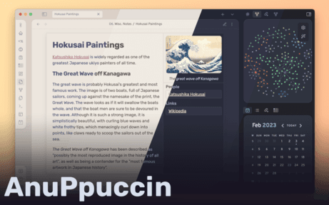 AnuPpuccin Obsidian theme screenshot