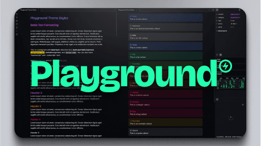 Playground Obsidian theme screenshot