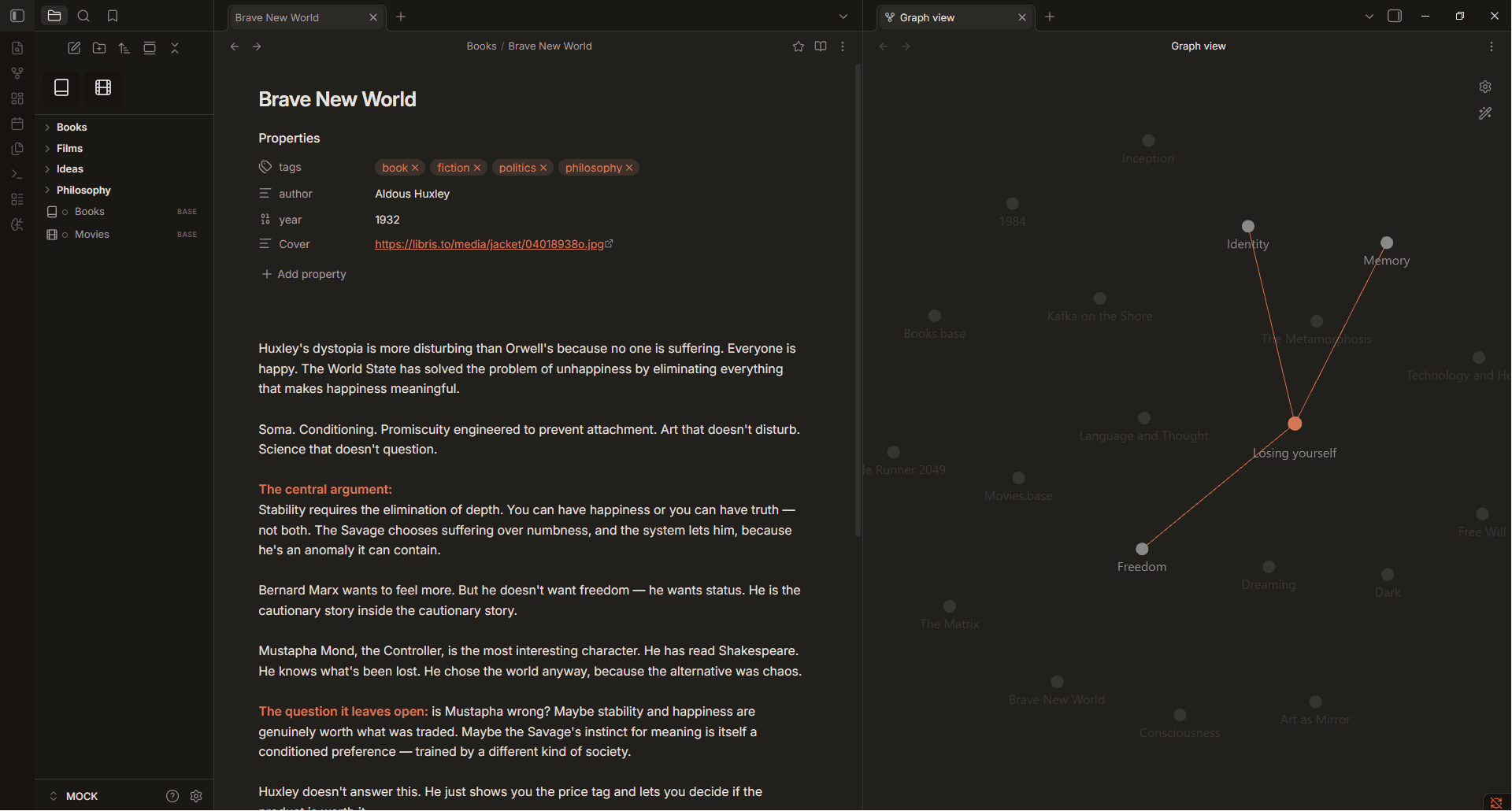 Coding Agent Obsidian theme screenshot