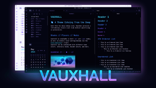Vauxhall Obsidian theme screenshot
