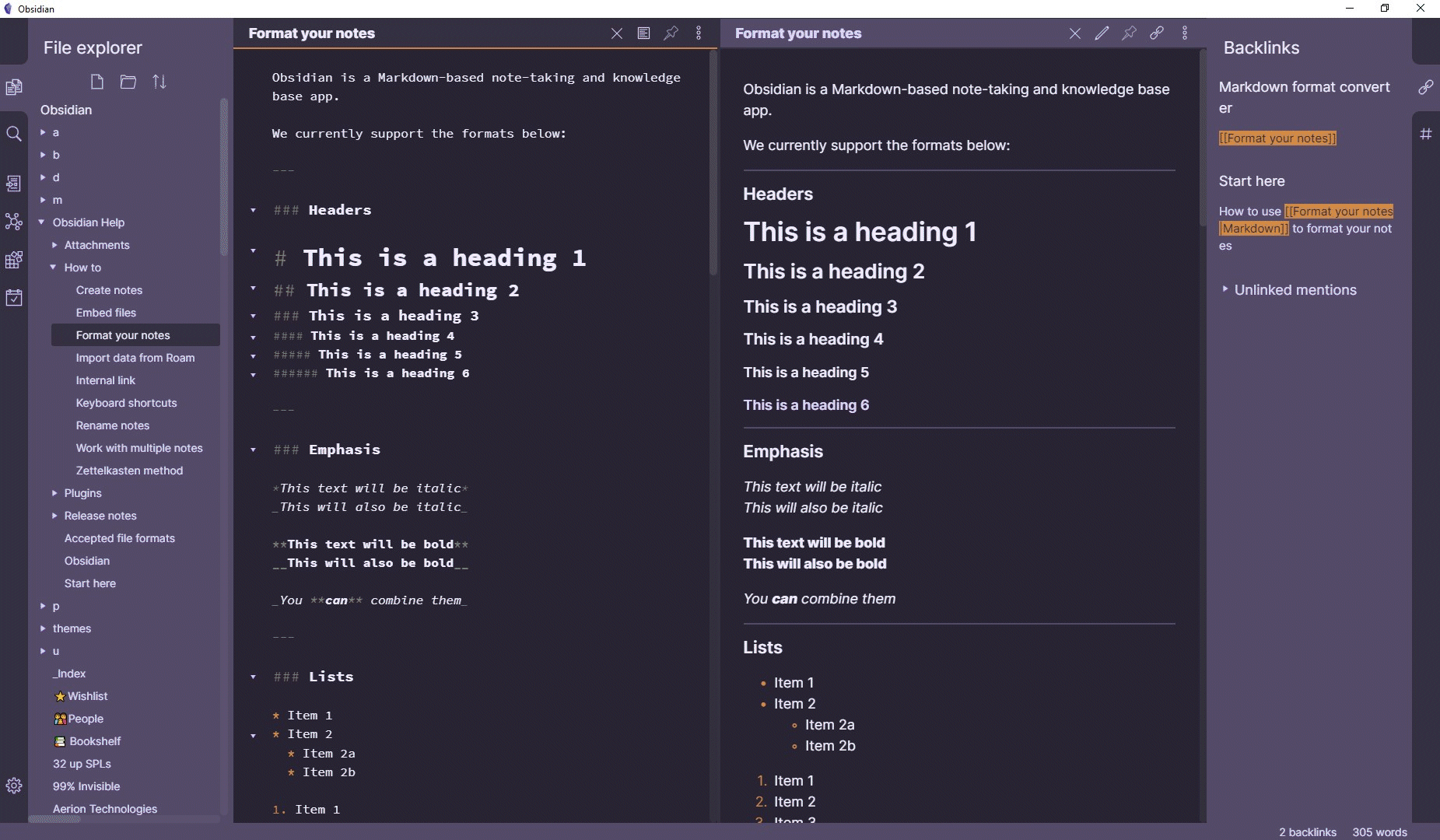 Base2Tone Obsidian theme screenshot