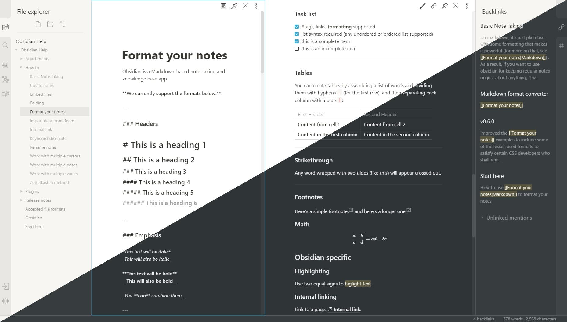 Notation Obsidian theme screenshot