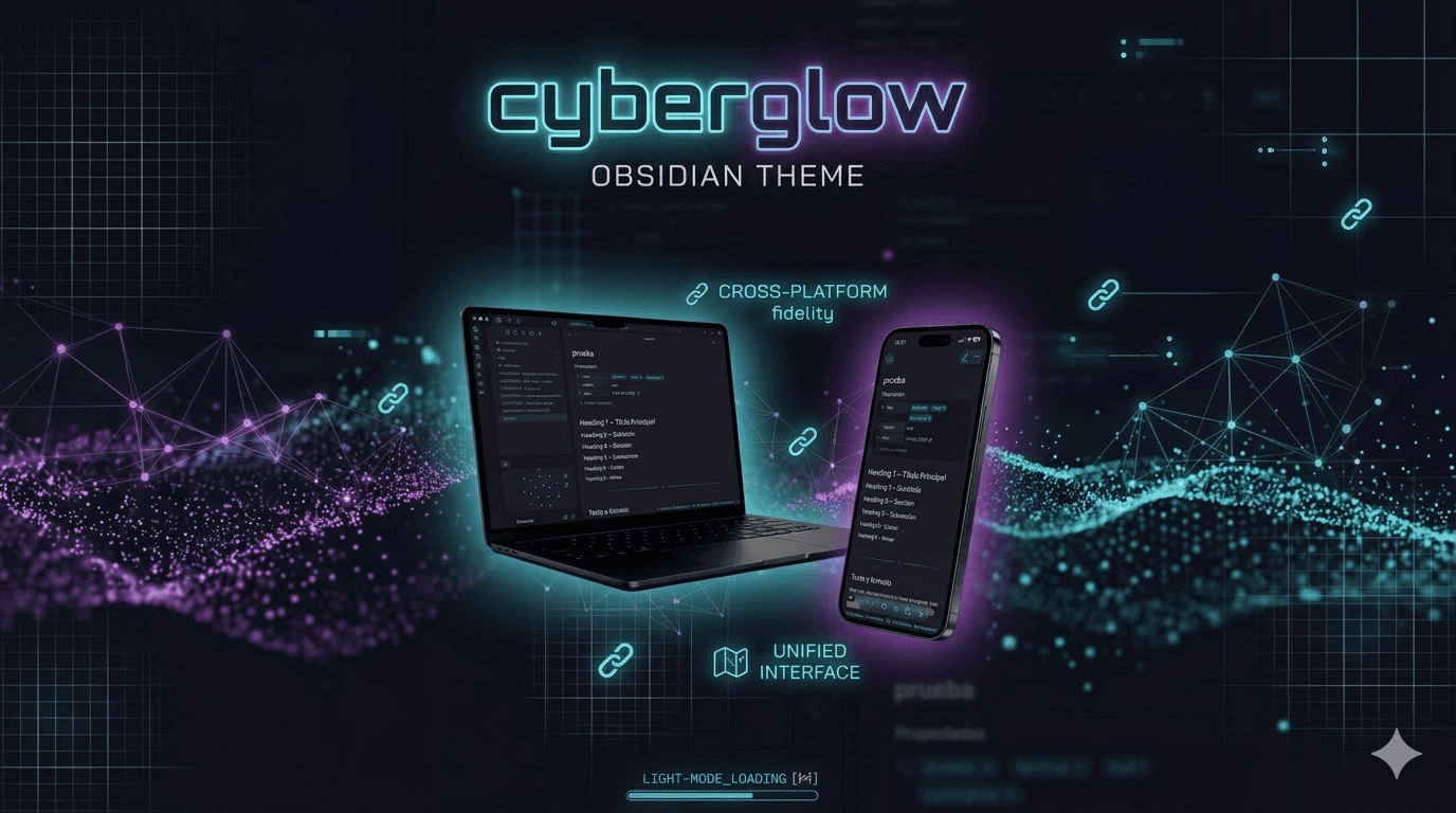 CyberGlow Obsidian theme screenshot