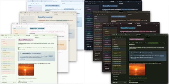 TerraFlow Obsidian theme screenshot