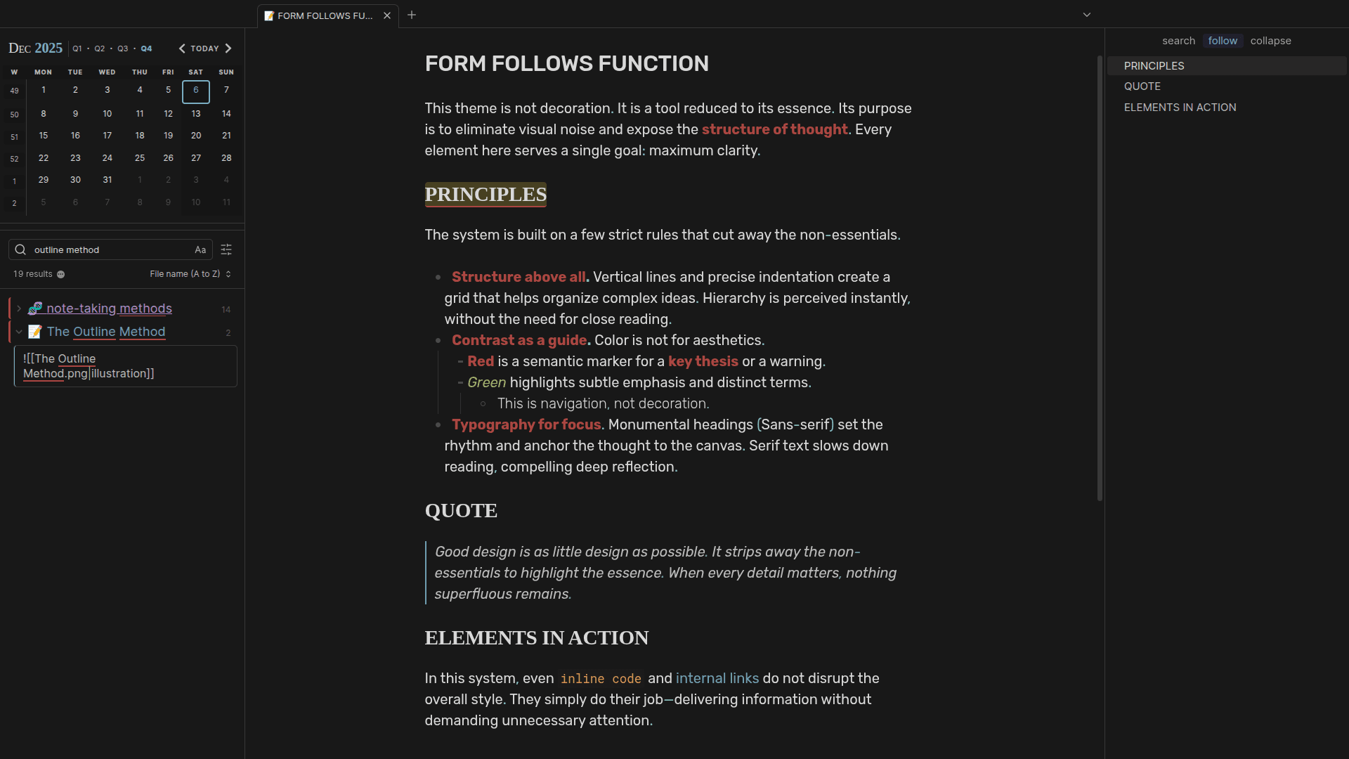 Base16 Default Dark Obsidian theme screenshot
