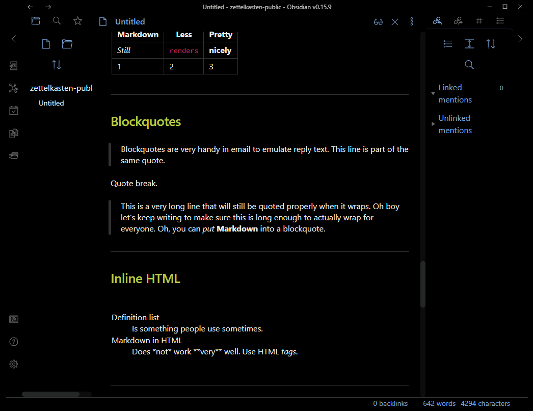 Tomorrow Night Bright Obsidian theme screenshot