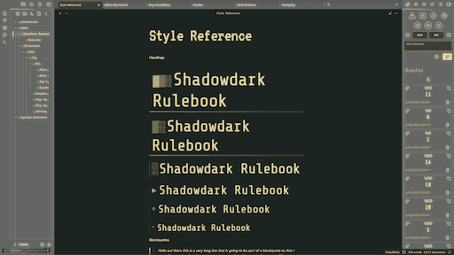 Nostromo Obsidian theme screenshot