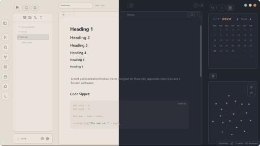 Minimal Edge Obsidian theme screenshot