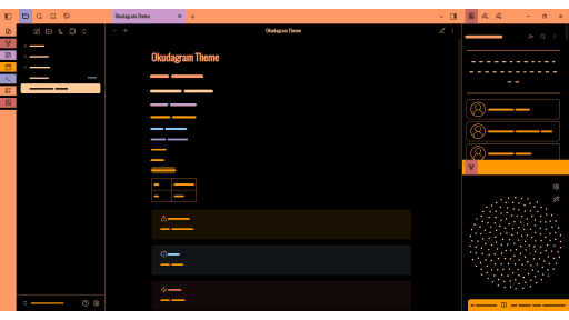 Okudagram Obsidian theme screenshot