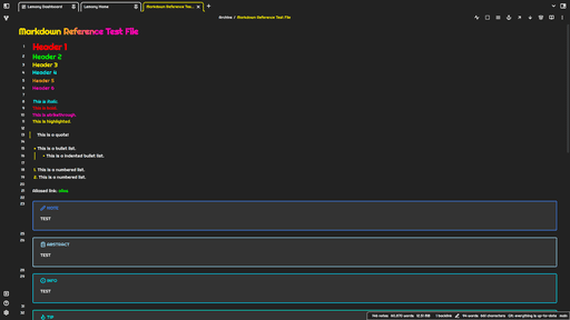 Vibrant Obsidian theme screenshot