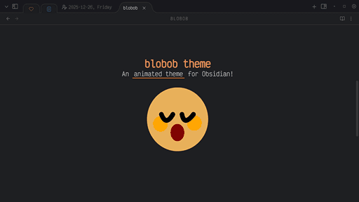 blobob Obsidian theme screenshot