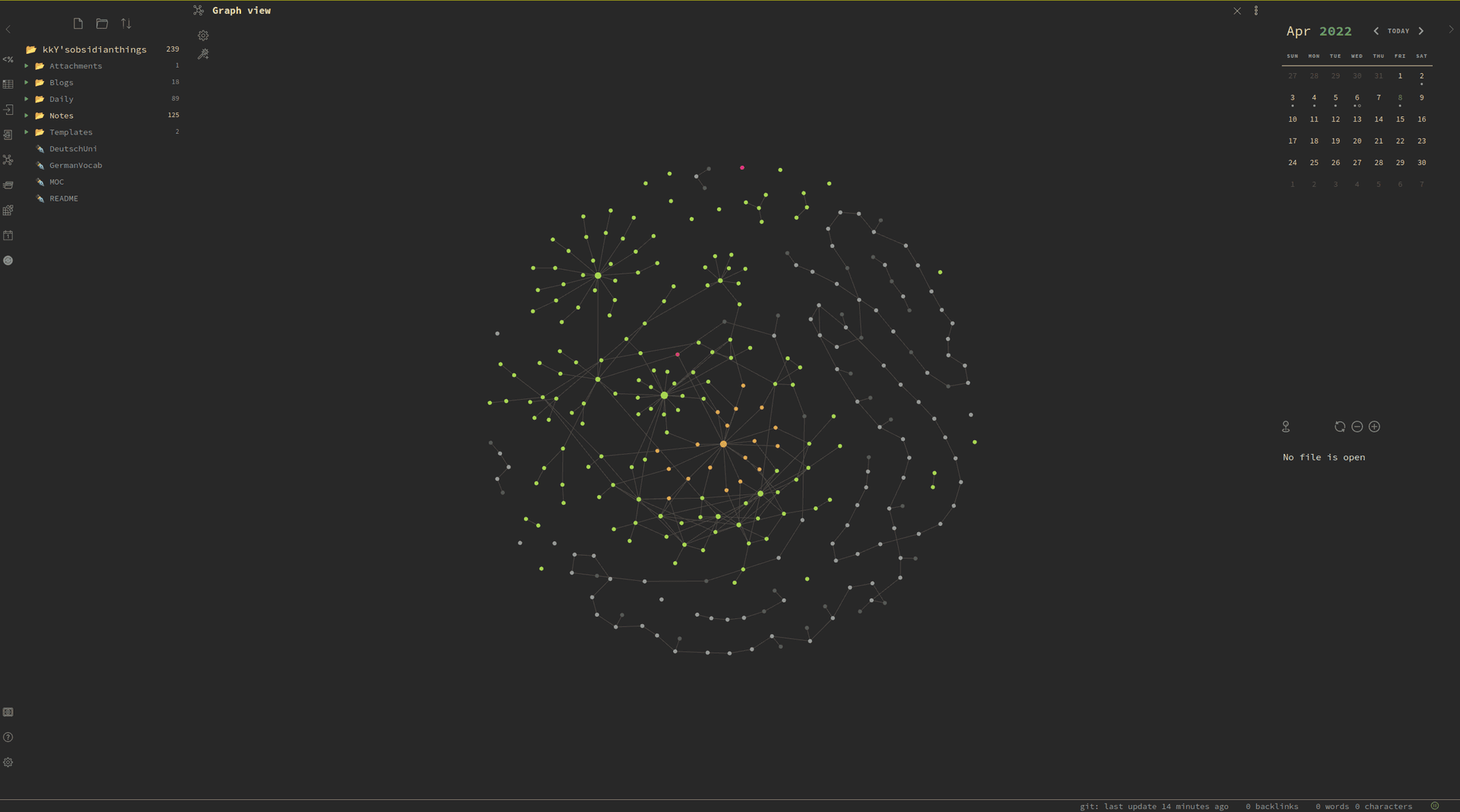 AbsoluteGruv Obsidian theme screenshot