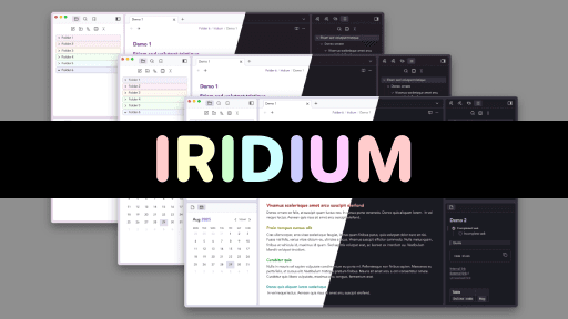 Iridium Obsidian theme screenshot