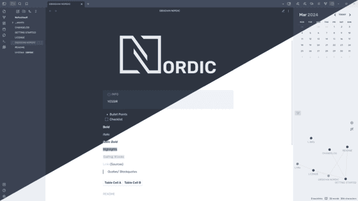Nordic Obsidian theme screenshot