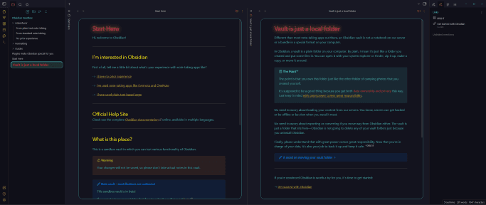 Rezin Obsidian theme screenshot