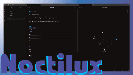 Noctilux Obsidian theme screenshot