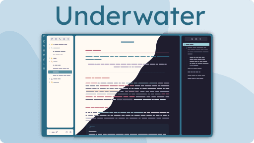 Underwater Obsidian theme screenshot