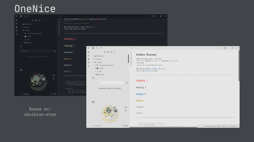 OneNice Obsidian theme screenshot