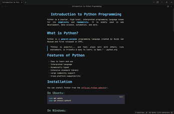 Quillcode Obsidian theme screenshot