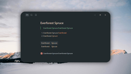 Everforest Spruce Obsidian theme screenshot