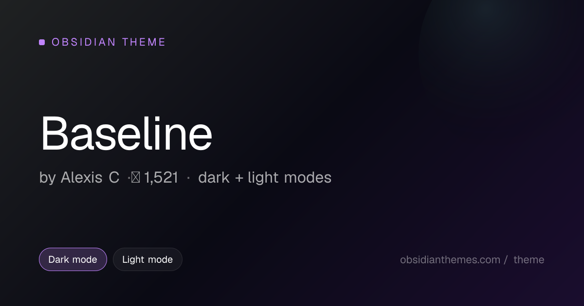 Baseline Obsidian Theme